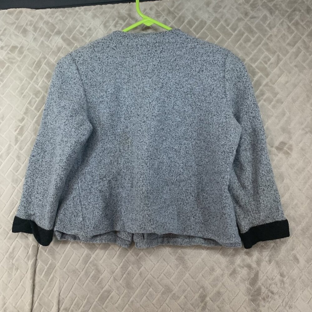Jennifer Roberts Womens 12 Jacket Gray Wool Blend 3/4 Sleeve Contemporary Modest - Picture 12 of 16